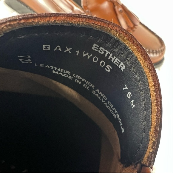Madewell X G.H.BASS Esther Kiltie Tassel Weejuns Loafers Cognac Brown Size 7.5 - Picture 12 of 12